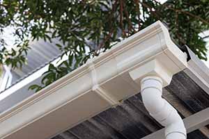 white box gutter closeup